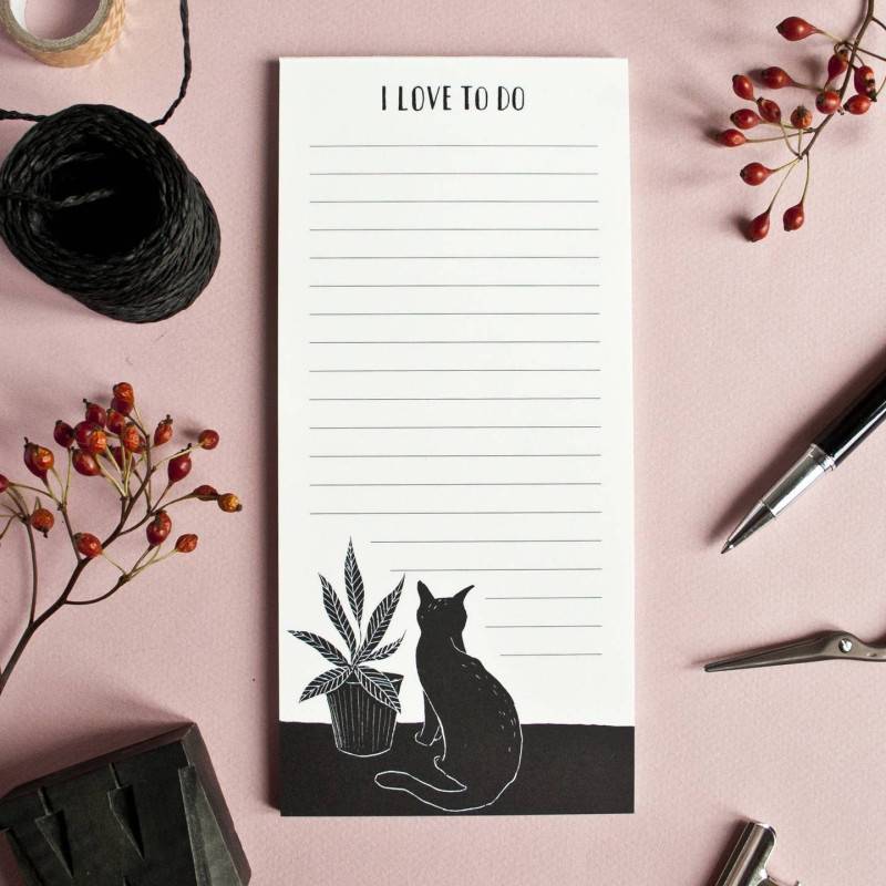 Grand Bloc note chat noir