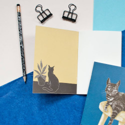 Petit carnet bleu chat