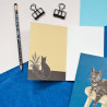 Petit carnet bleu chat