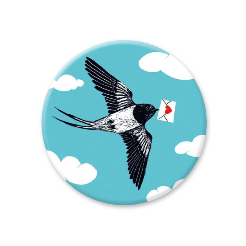 Magnet hirondelle lettre