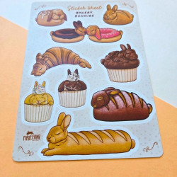 Stickers lapins viennoiseries