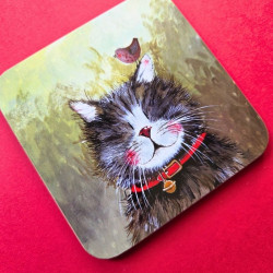 Sous-verre chat - Klaus