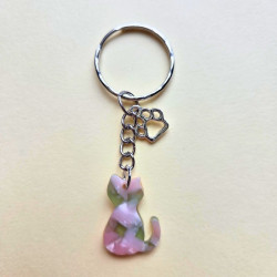 Porte-clefs Beige et vert