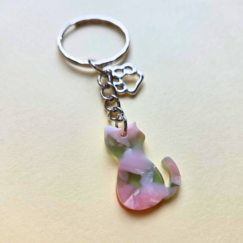 Porte-clefs Beige et vert