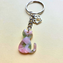 Porte-clefs Beige et vert