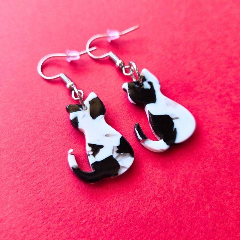 Boucles d'oreilles - Noir et blanc