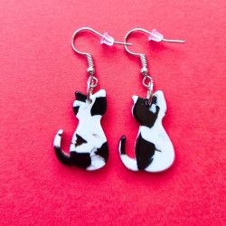 Boucles d'oreilles - Noir et blanc