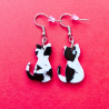 Boucles d'oreilles - Noir et blanc