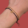 Bracelet perle du japon - Noir et doré