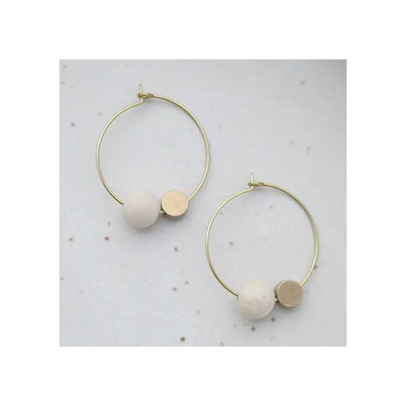 Boucles d'oreilles jaspe