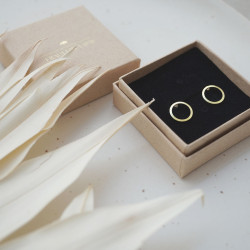 Boucles d'oreilles rondes laiton