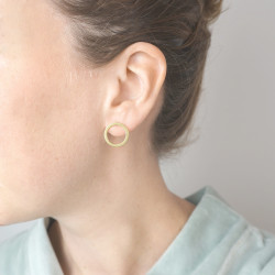 Boucles d'oreilles rondes laiton