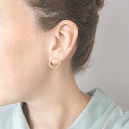 Boucles d'oreilles rondes laiton
