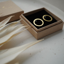 Boucles d'oreilles rondes laiton