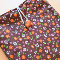 Pochette à livre  - fleurs