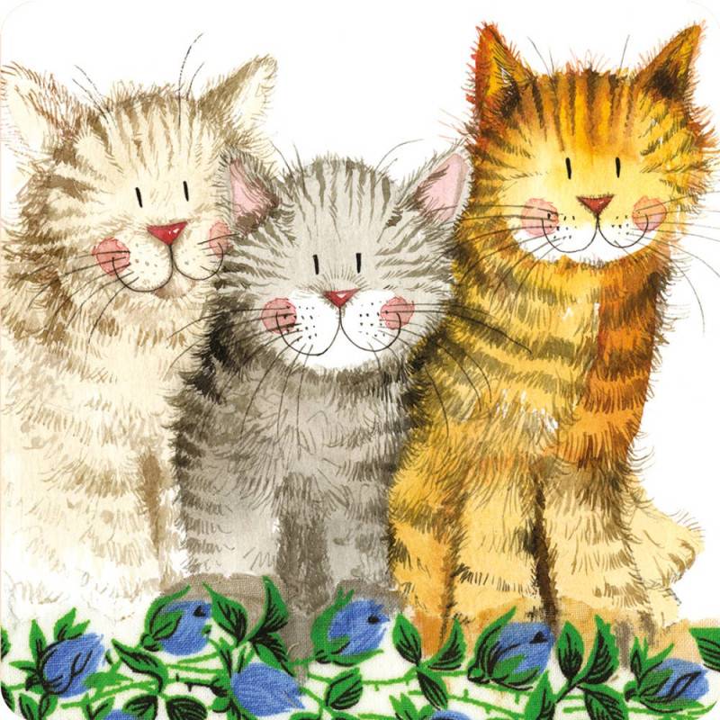 Set De 6 Dessous De Verres Décoratifs "Les Chats Dubout" - Série 4 - Neuf