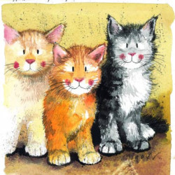 Lot de 6 sous-verre chat