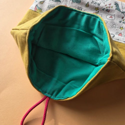 Pochette à livre  - licorne jaune