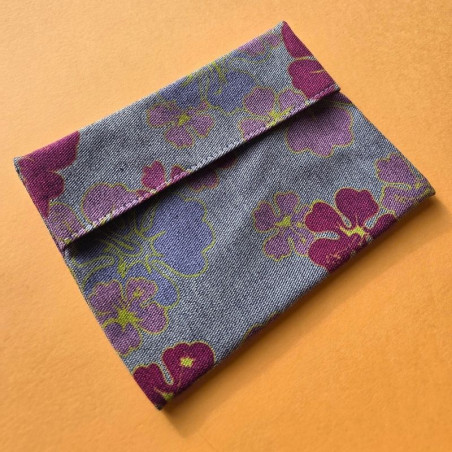 Pochette à savon  - hibiscus