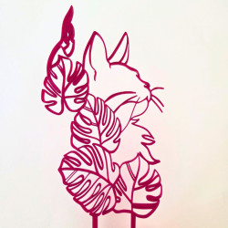 Treillis plante chat - Rouge