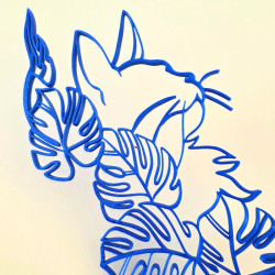 Treillis plante chat - Bleu