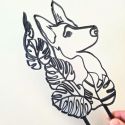 Treillis plante chien - Noir