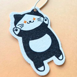 Eponge compacte chat noir et blanc