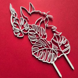 Treillis plante chat - blanc