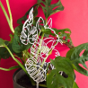 Treillis plante chat - blanc