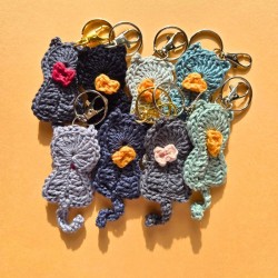 Porte-clefs tricoté Potiron Family