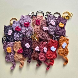 Porte-clefs tricoté Potiron Family