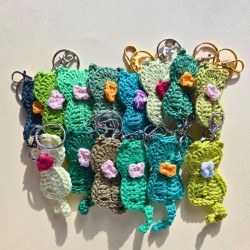 Porte-clefs tricoté Potiron Family