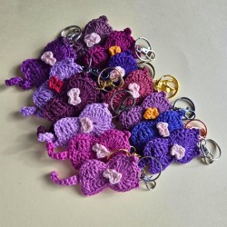 Porte-clefs tricoté Potiron Family