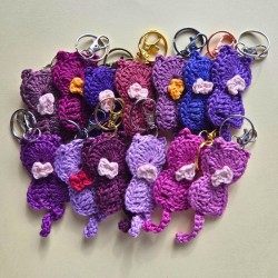 Porte-clefs tricoté Potiron Family