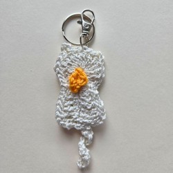 Porte-clefs paillette tricoté Potiron Family