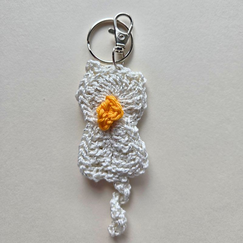 Porte-clefs paillette tricoté Potiron Family