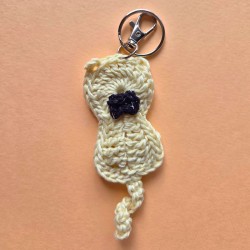 Porte-clefs phosphorescent tricoté Potiron Family