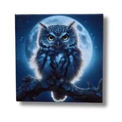 Magnet chouette lune