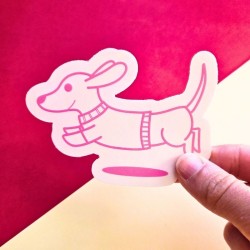 Sticker attrape soleil teckel