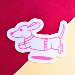 Sticker attrape soleil teckel