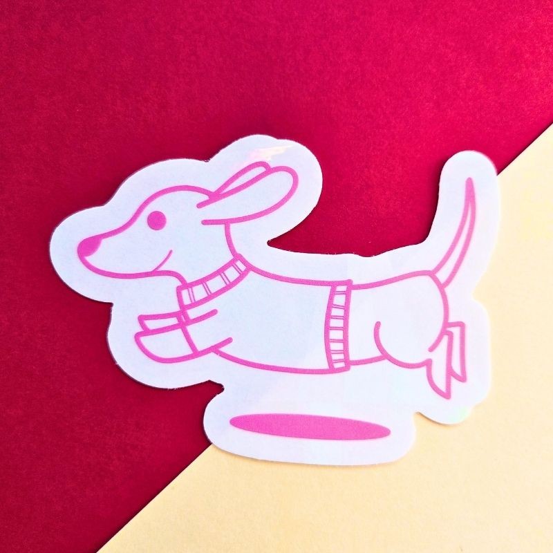 Sticker attrape soleil teckel