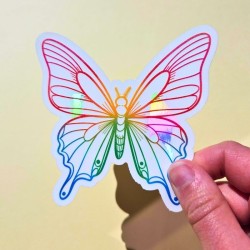 Sticker attrape soleil papillon