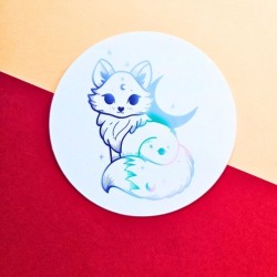 Sticker attrape soleil renard