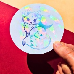 Sticker attrape soleil renard