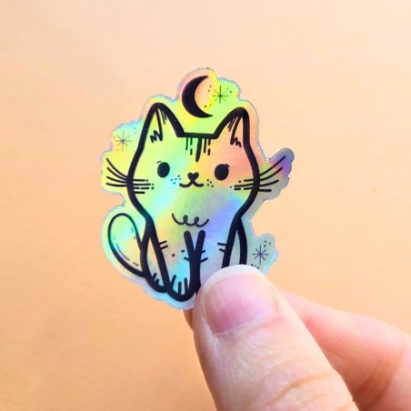 Sticker chat brillant