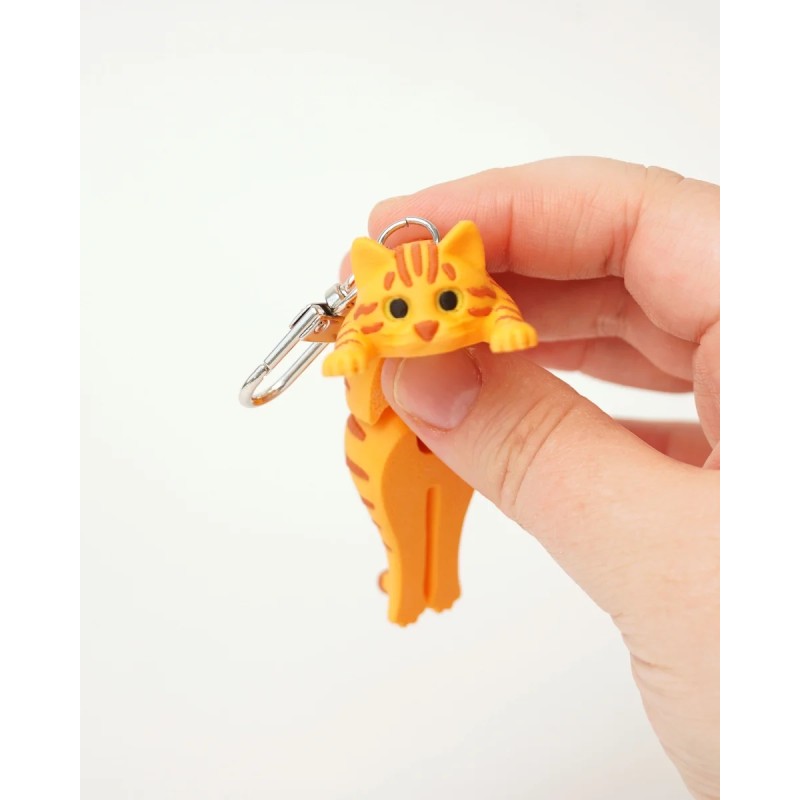 Porte-clefs chat anti-stress articulé