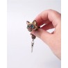 Porte-clefs chat siamois anti-stress articulé