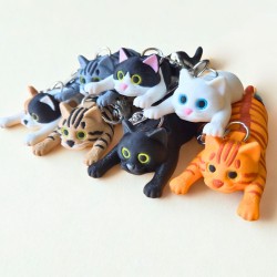 Porte-clefs chat anti-stress articulé