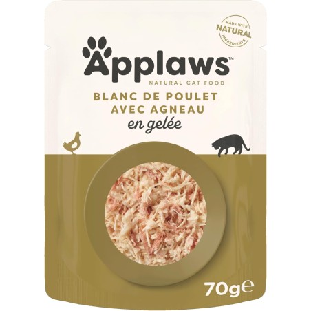 Patée en gelée pour chat - poulet et agneau