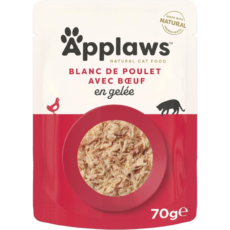 Patée en gelée pour chat - poulet et boeuf